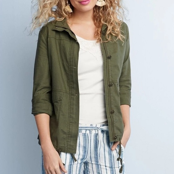 Sonoma Linen Blend Olive Green Jacket - Picture 2 of 9